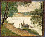 Gray weather Grande Jatte by Georges Seurat